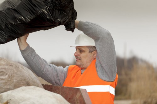 Professional waste clearance team managing construction waste in Brixton